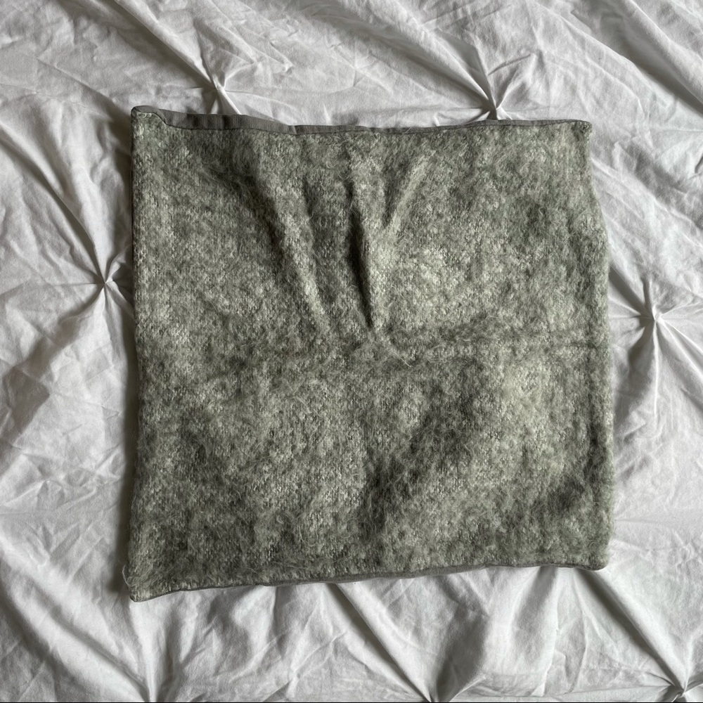 18x18 light gray brushed wool pillow cover